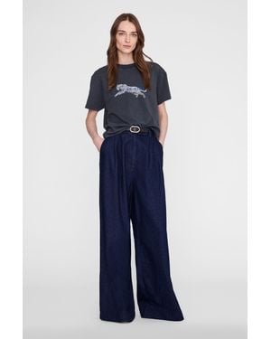 Anine Bing Cade Tee Leopard - Blue