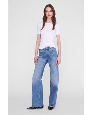 Anine Bing Sixtine Tee Short Sleeve - Blue