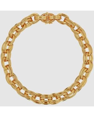 Anine Bing Double Link Chain Necklace - Metallic