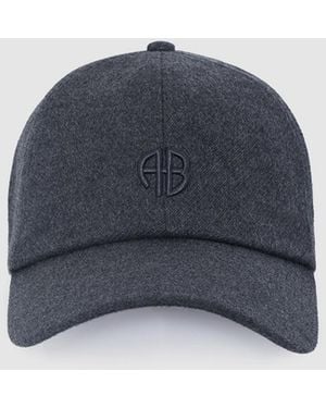 Anine Bing Jeremy Baseball Cap Wool - Blue