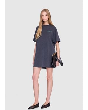 Anine Bing Beth Mini Dress Palm - Blue