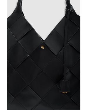 Anine Bing Lili Tote Braided Leather - Black