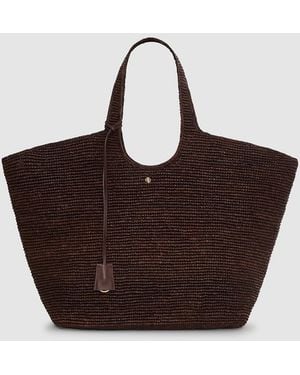 Anine Bing Lili Tote Raffia - Brown