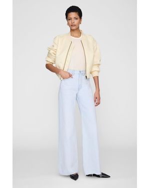 Anine Bing Cropped Leon Bomber - White