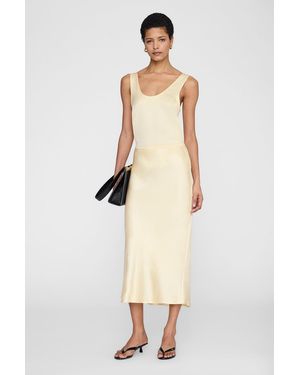 Anine Bing Bar Silk Skirt - White