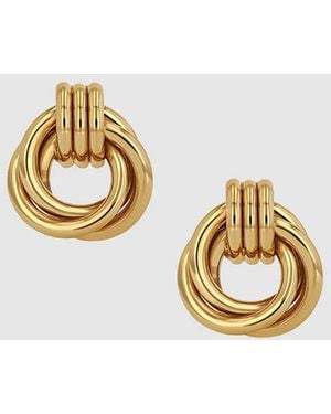 Anine Bing Triple Knot Earrings - Metallic