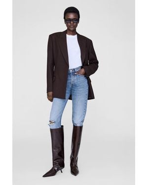Anine Bing Tall Hilda Wide Boots - Blue