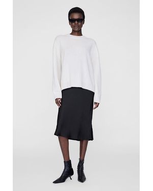 Anine Bing Bar Silk Skirt - Black