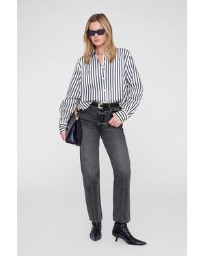 Anine Bing Essie Cropped Shirt - Blue