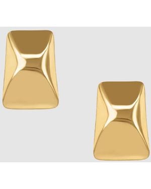Anine Bing Curved Rectangle Earrings - Metallic