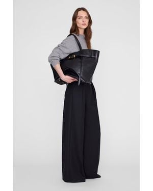 Anine Bing Elly Tote Small Grained Leather - Blue