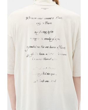 Ann Demeulemeester High Comfort T-Shirt With Detachable Collar - Natural
