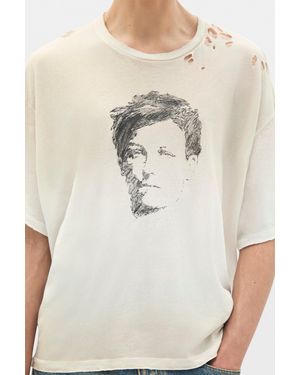 Ann Demeulemeester Lu Relax Fit Boxy T-Shirt - Natural
