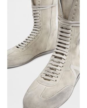 Ann Demeulemeester Fides High-Top Boxing Trainers - Grey