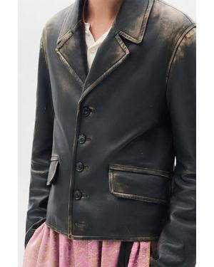 Ann Demeulemeester Malik Fitted Boxy Blouson - Black