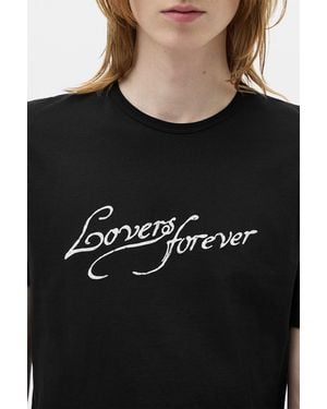 Ann Demeulemeester Baptist Lovers Forever T-Shirt - Black
