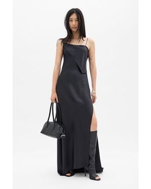 Ann Demeulemeester Aaricia Long Bias Slip Dress - Black