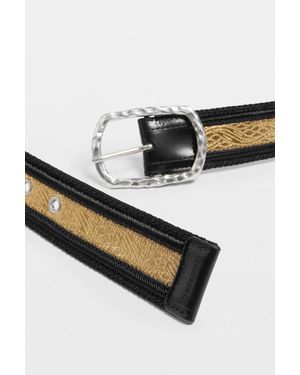 Ann Demeulemeester Esha Belt With Hammered Buckle - Multicolour