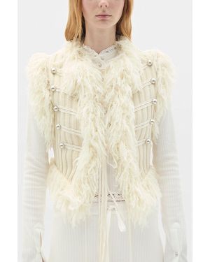 Ann Demeulemeester Odda Marsina Knit Jacket - Natural