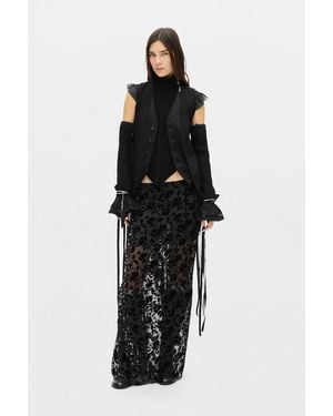 Ann Demeulemeester Eveline Long Bias Skirt - Black