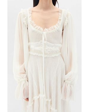 Ann Demeulemeester Giti Empire Waist Asymmetric Dress - White