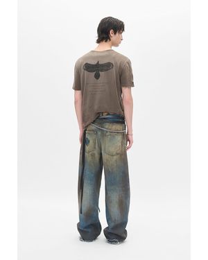 Ann Demeulemeester Baptist Standard T-Shirt With "Eternal Eagle" - Multicolour