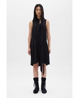 Ann Demeulemeester Rie Midi Sleeveless Dress - Black