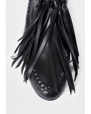 Ann Demeulemeester Hadle Soft Fringe Loafers - Black