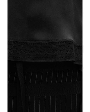 Ann Demeulemeester Iru Negligé Top With Long Ribbon - Black