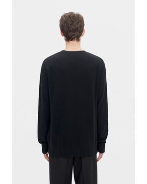 Ann Demeulemeester Lemme Knitted Crewneck Jumper - Blue