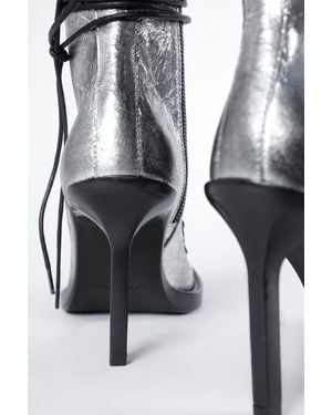 Ann Demeulemeester Hilla Chunky Pointed Heeled Ankle Boots - Black