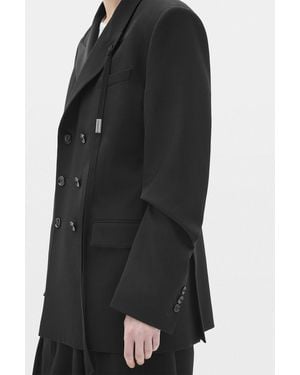 Ann Demeulemeester Waldus Pick Lapel Double Breasted Tailored Jacket - Black