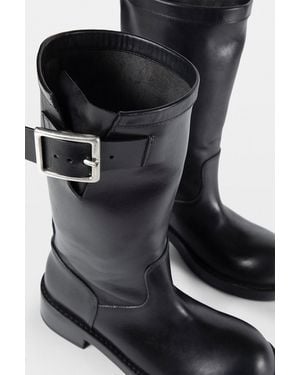 Ann Demeulemeester Neldor Engineer Boots - Black