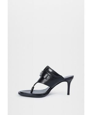 Ann Demeulemeester Bri Heeled Thong Mules - Black