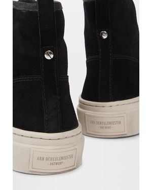 Ann Demeulemeester Sarin Vulcanized Mid-Top Trainers - Black