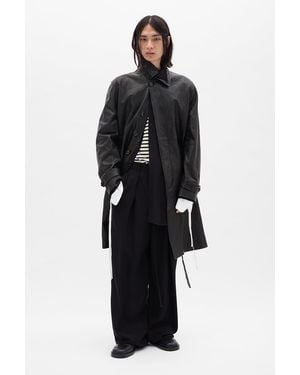 Ann Demeulemeester Botel Wide Leg Pleated Trousers - Black