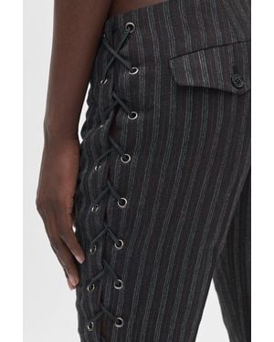 Ann Demeulemeester Kel Slim Fit Bootcut Trousers - Black