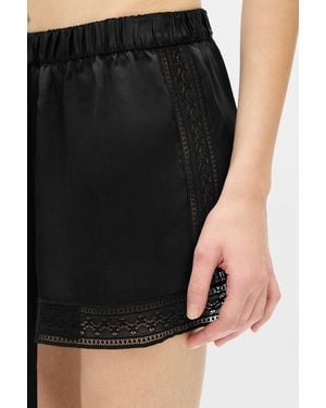 Ann Demeulemeester Anda Boxer With Lace Border - Black