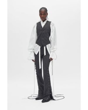Ann Demeulemeester Stee Ruffled Top - White