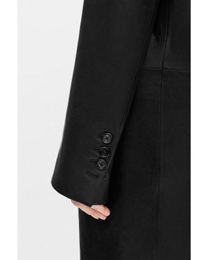 Ann Demeulemeester Virva Straight Tailored Coat - Black