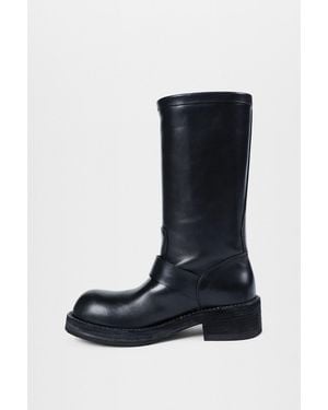 Ann Demeulemeester Sarith Engineer Biker Boots With Buckles - Black