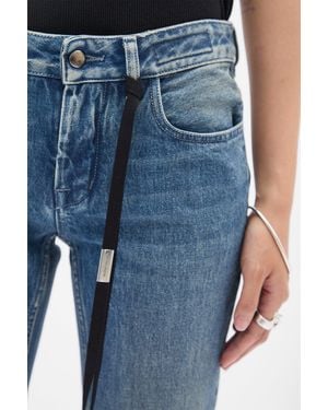 Ann Demeulemeester Xyla 5-Pockets Slim Fit Bootcut Trousers - Blue