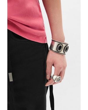 Ann Demeulemeester Luba Small Cabochon Engraved Cuff Bracelet - Pink