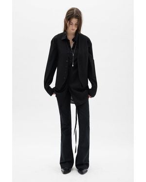 Ann Demeulemeester Xyla 5-Pockets Slim Fit Bootcut Trousers - Black