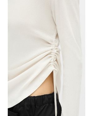 Ann Demeulemeester Dot Wrinkled Cropped Top - Natural