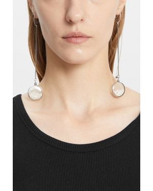 Ann Demeulemeester Bilha Medaillon Earrings - Black
