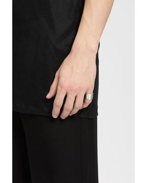 Ann Demeulemeester Ire Quote Chain Ring - Black