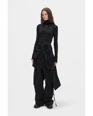 Ann Demeulemeester Mary Micro Waistcoat - Black