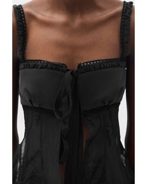 Ann Demeulemeester Gila Balconette Top With Panels - Black
