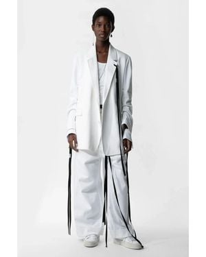 Ann Demeulemeester Agnes Slouchy Jacket - White